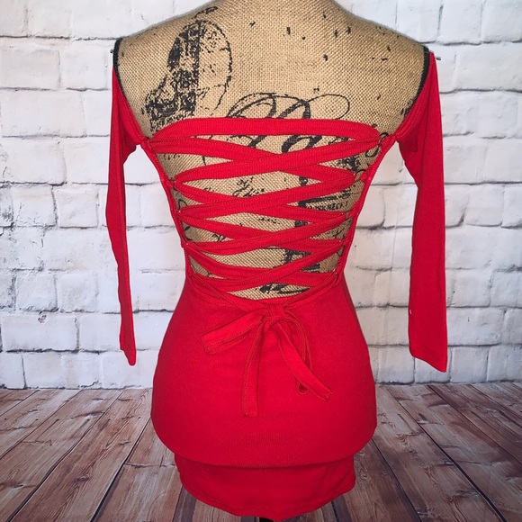 ♦️ SOLD NWOT Stunning lace back sexy bodycon dress - Picture 4 of 8